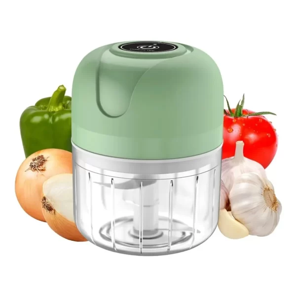 Mini Processador com 3 lâminas de aço inox Elétrico de Alimentos Portátil 250ml - Image 6